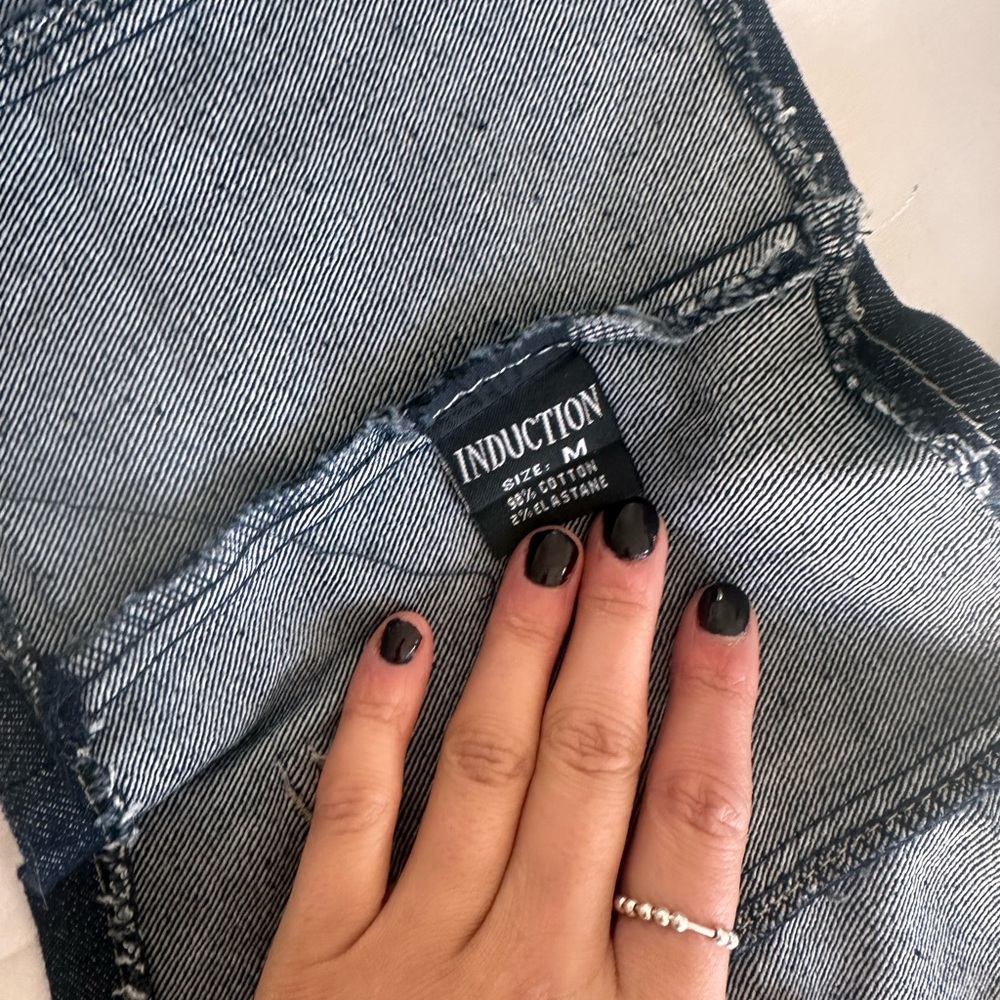 Dark Blue Denim Corset Top (M) - Picture 9 of 10